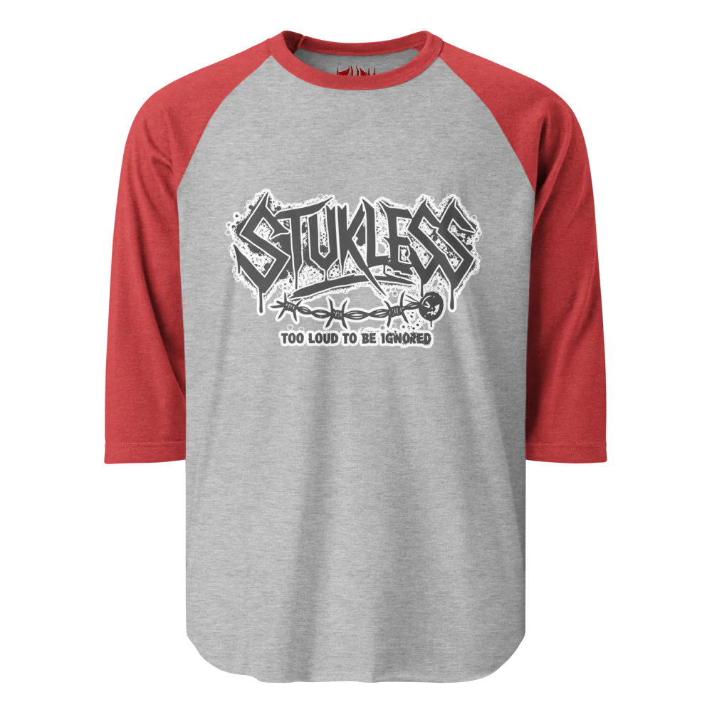 STUKLESS Unisex 3/4 Sleeve Raglan Shirt | Classic Rebellion