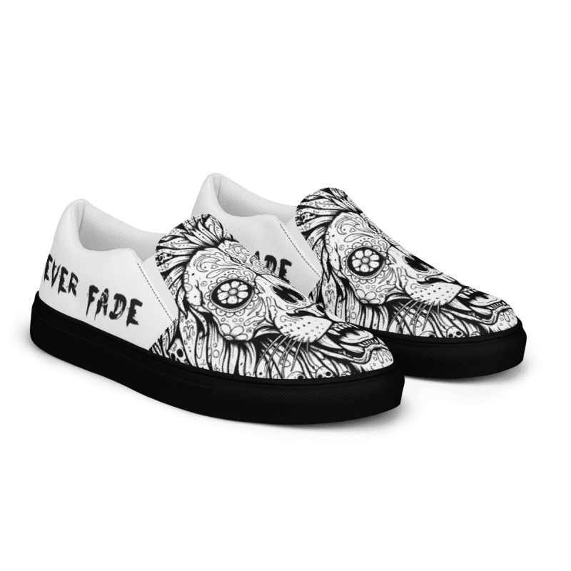 The Urban Wolves' Canvas of Resilience - Slip-On "DIY" | UNWAIVERED STREET FOUNDATION