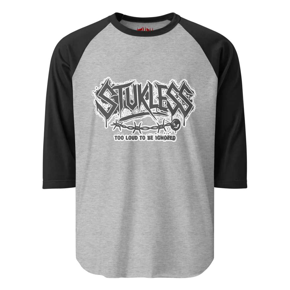 STUKLESS Unisex 3/4 Sleeve Raglan Shirt | Classic Rebellion
