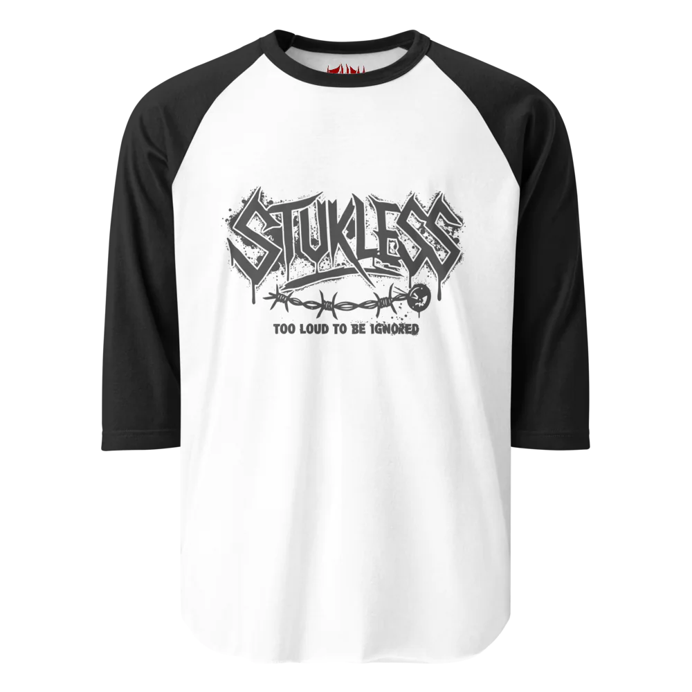 STUKLESS Unisex 3/4 Sleeve Raglan Shirt | Classic Rebellion