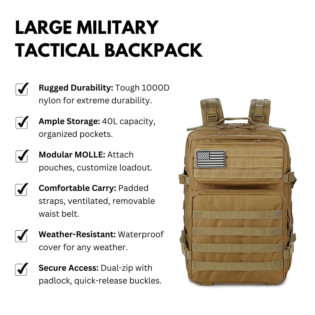 The Fortress Hauler - Large Tactical Deployment Backpack | UNWAIVERED CARRY
