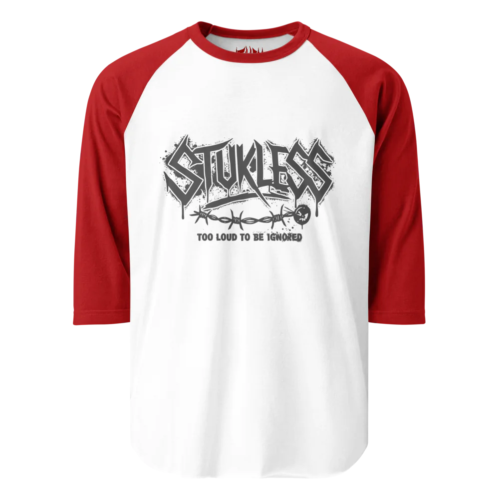 STUKLESS Unisex 3/4 Sleeve Raglan Shirt | Classic Rebellion