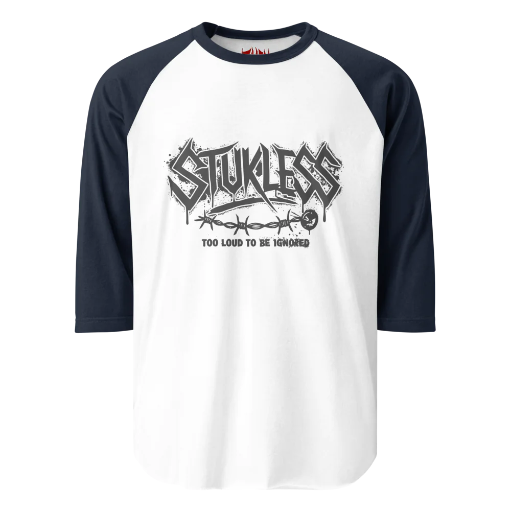 STUKLESS Unisex 3/4 Sleeve Raglan Shirt | Classic Rebellion
