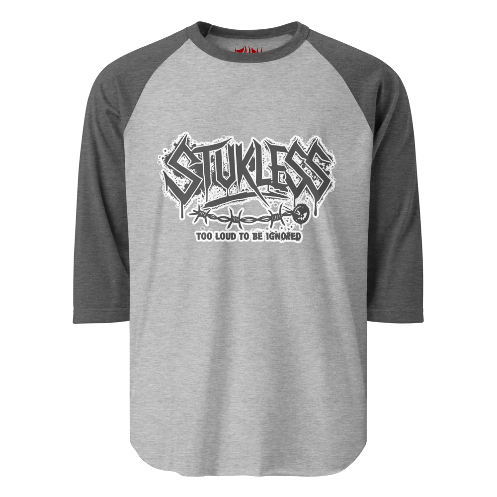 STUKLESS Unisex 3/4 Sleeve Raglan Shirt | Classic Rebellion