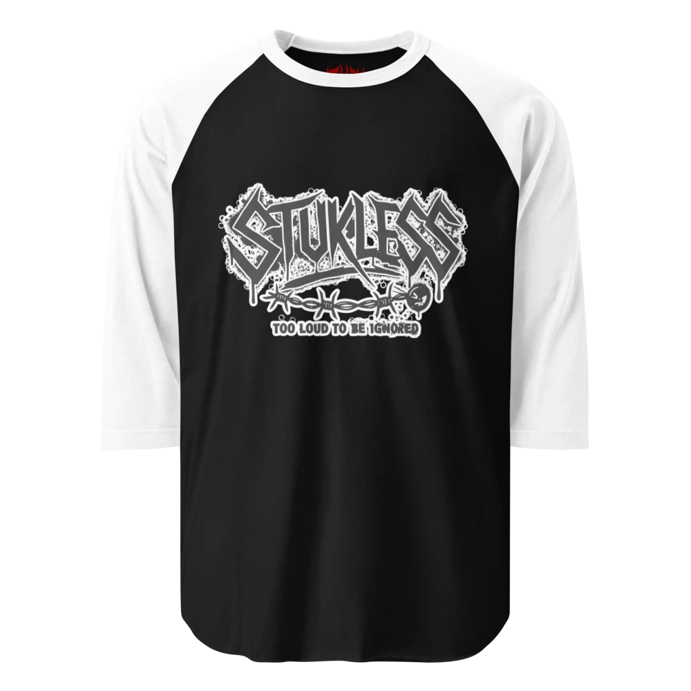 STUKLESS Unisex 3/4 Sleeve Raglan Shirt | Classic Rebellion