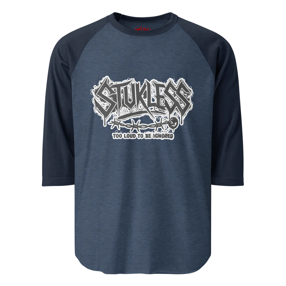 STUKLESS Unisex 3/4 Sleeve Raglan Shirt | Classic Rebellion