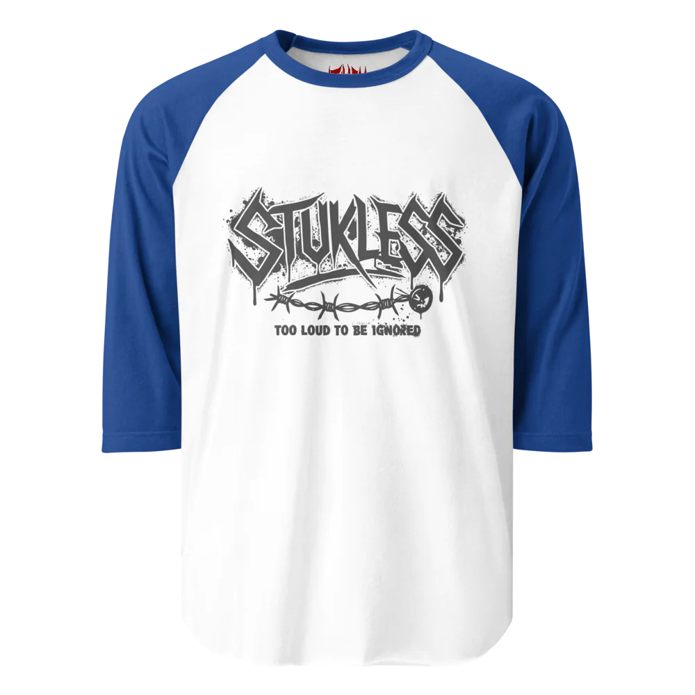STUKLESS Unisex 3/4 Sleeve Raglan Shirt | Classic Rebellion