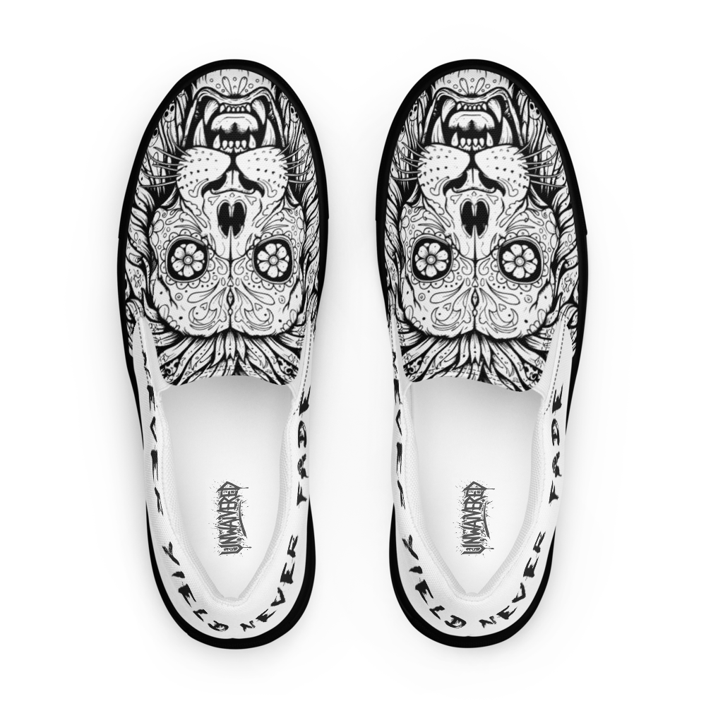 The Urban Wolves' Canvas of Resilience - Slip-On "DIY" | UNWAIVERED STREET FOUNDATION