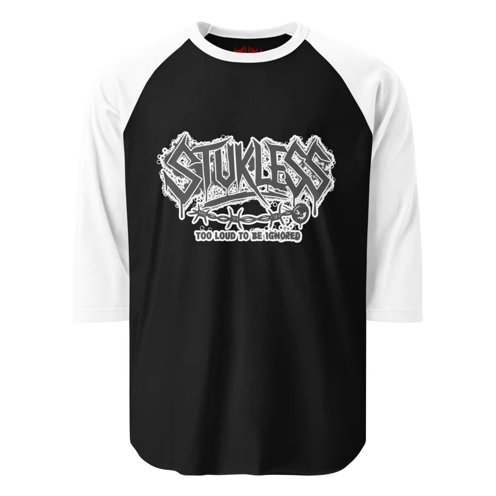 STUKLESS Unisex 3/4 Sleeve Raglan Shirt | Classic Rebellion