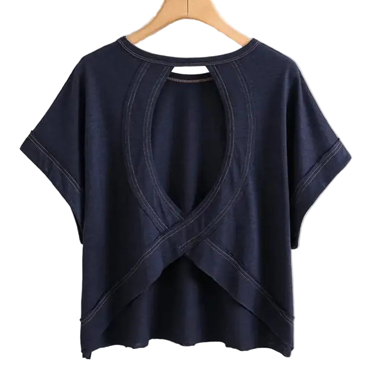 The Asymmetric Pulse - Batwing Cut-Out Tee | UNWAIVERED RAW DECLARATIONS