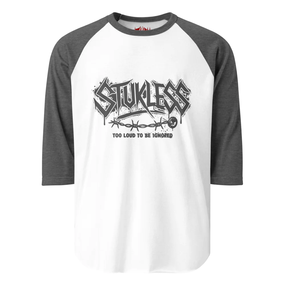 STUKLESS Unisex 3/4 Sleeve Raglan Shirt | Classic Rebellion