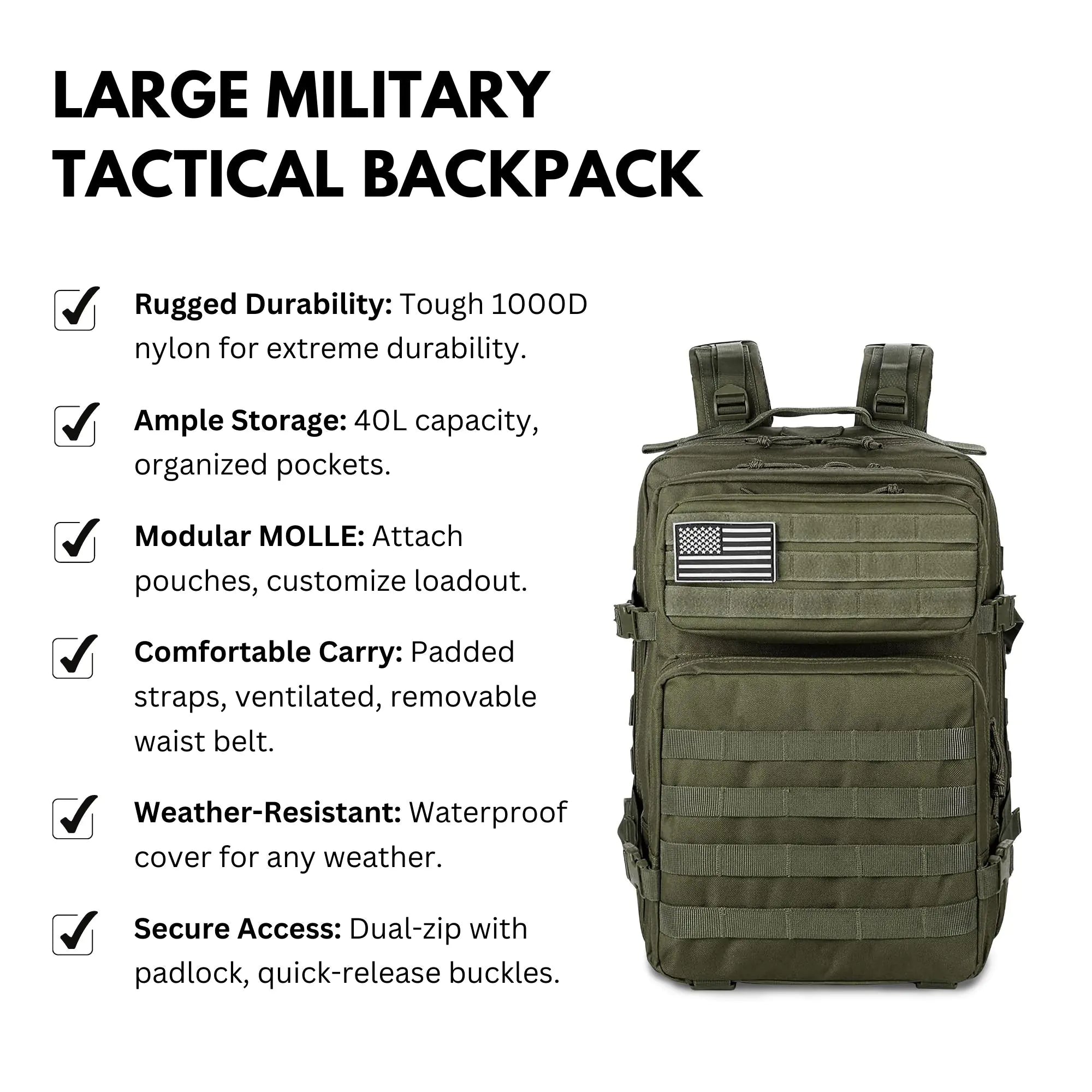 The Fortress Hauler - Large Tactical Deployment Backpack | UNWAIVERED CARRY