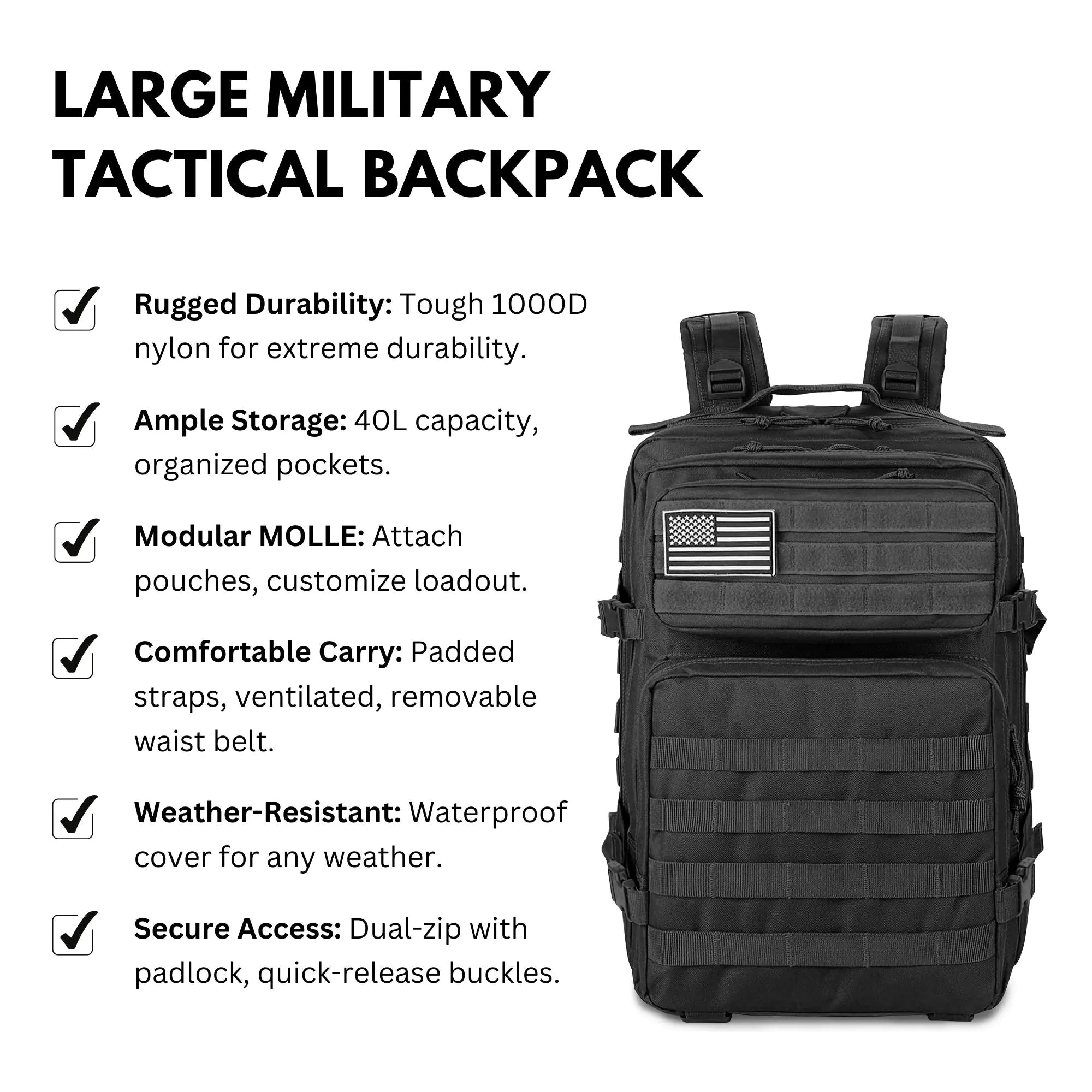 The Fortress Hauler - Large Tactical Deployment Backpack | UNWAIVERED CARRY